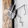 Wallity Reloj de pared decorativo de madera Nogal y Negro